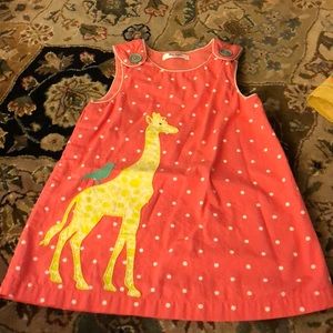 Boden lined pinnie polka dot giraffe bird appliqué